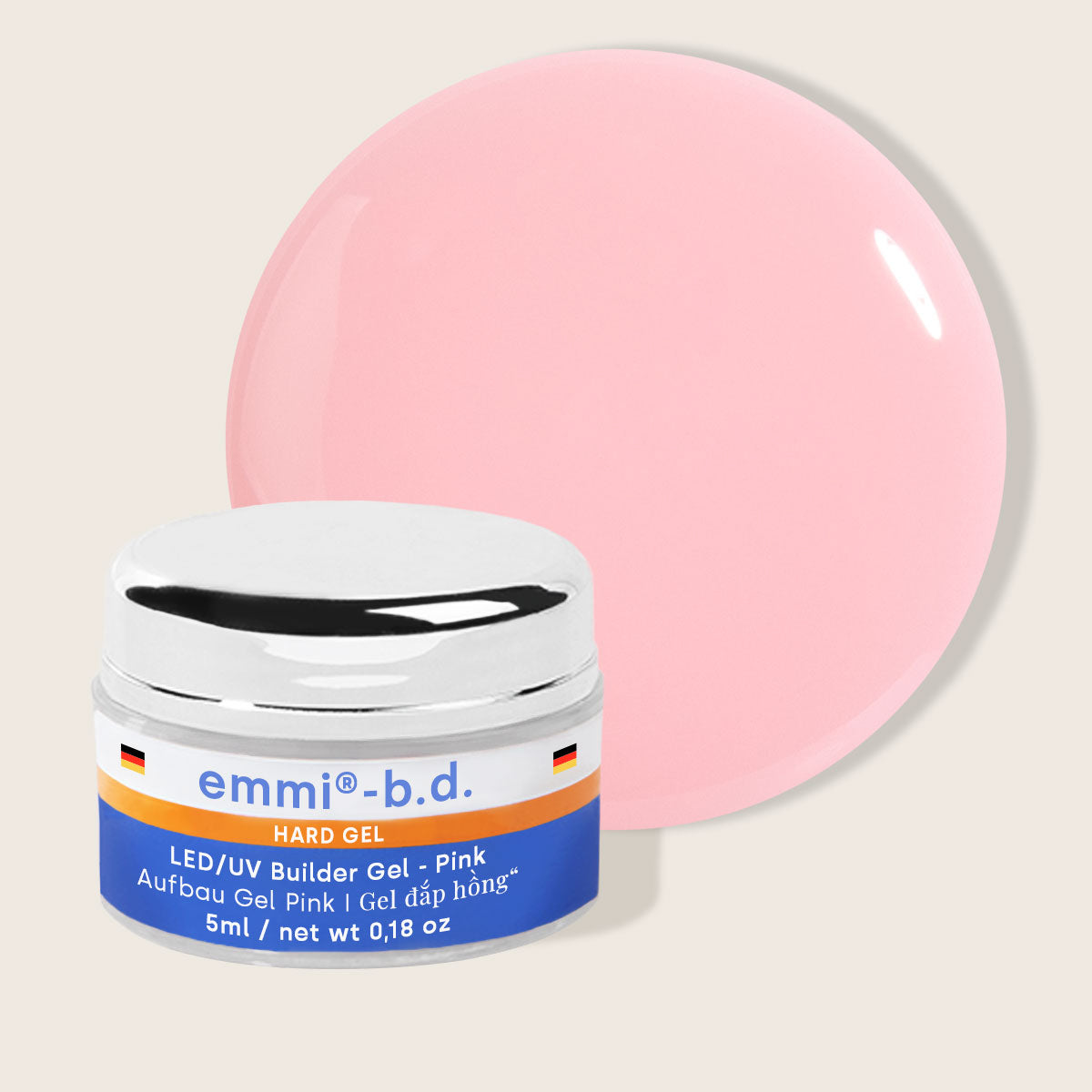 Gel de construction dur UV/LED Emmi-bd rose 5 ml