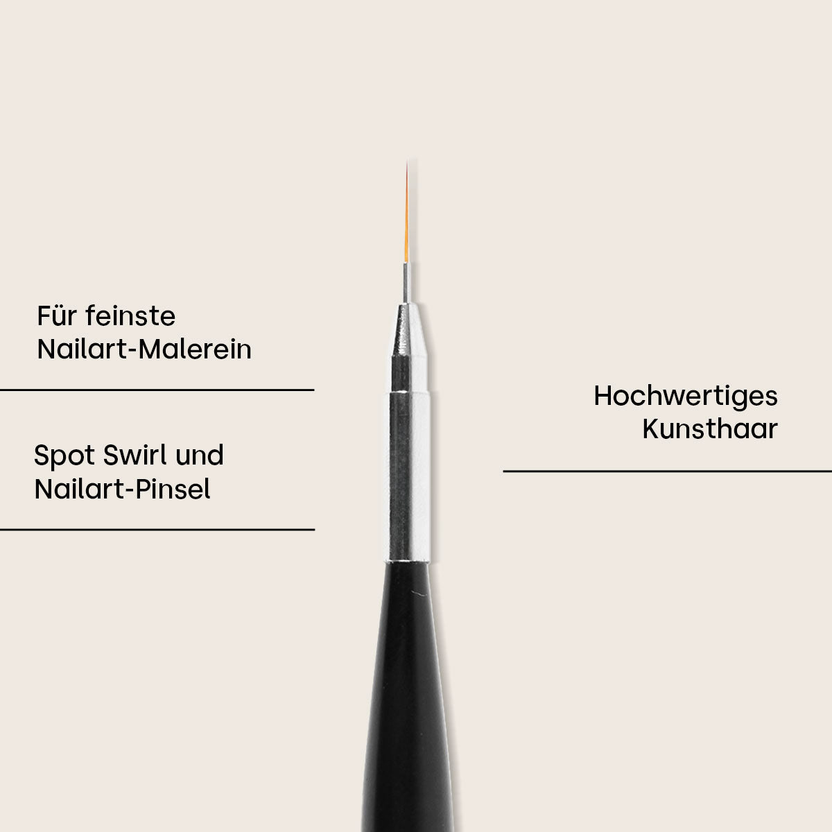 Dotting tool with nail art brush size. 00