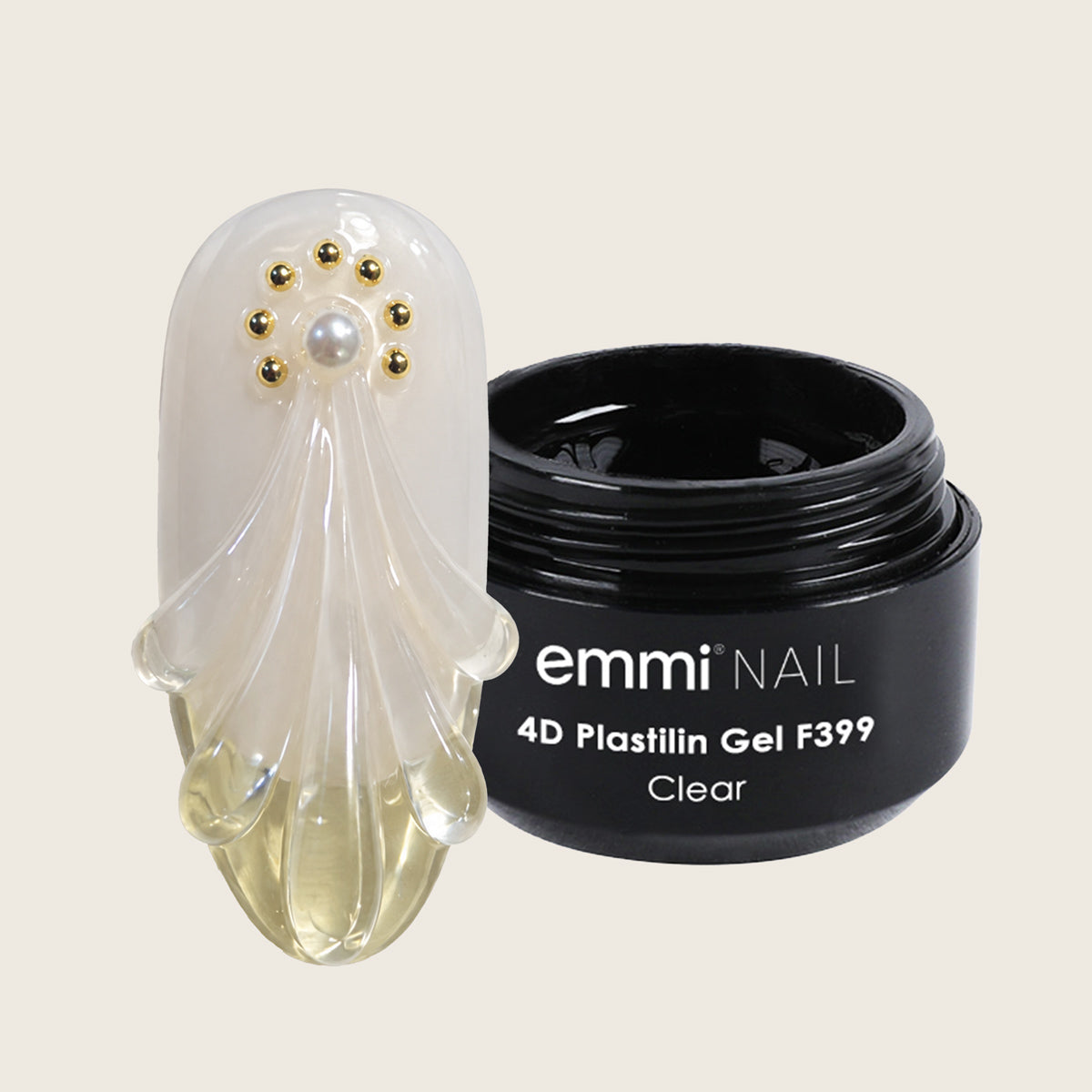 Gel de pâte à modeler Emmi-Nail 4D transparent 8 g -F399-