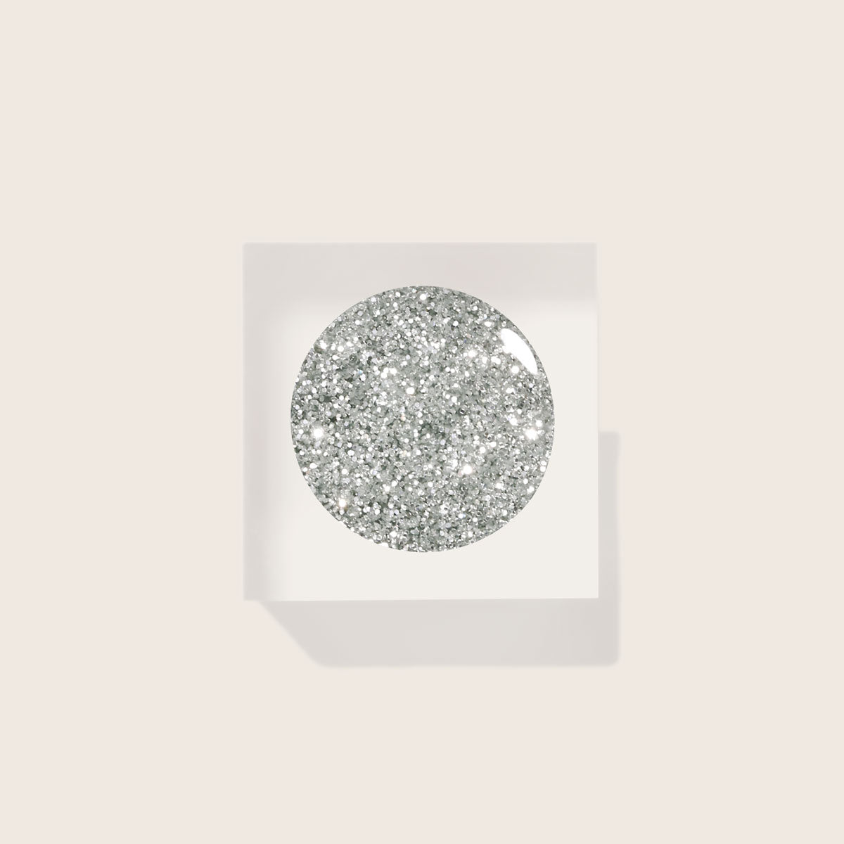 Shellac UV Polish Silver Glitter 15ml -L296-