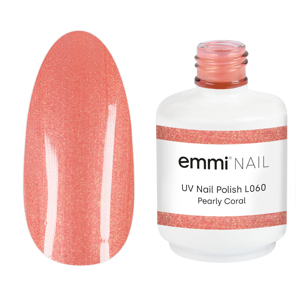 Shellac UV Polish Pearly Coral 15ml -L060-
