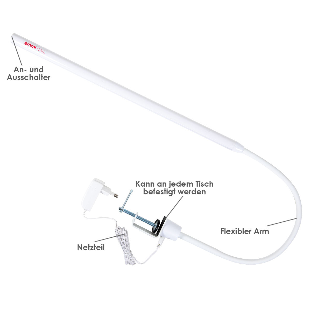Arbeitsplatzleuchte Flexi LED 2.0 - weiß