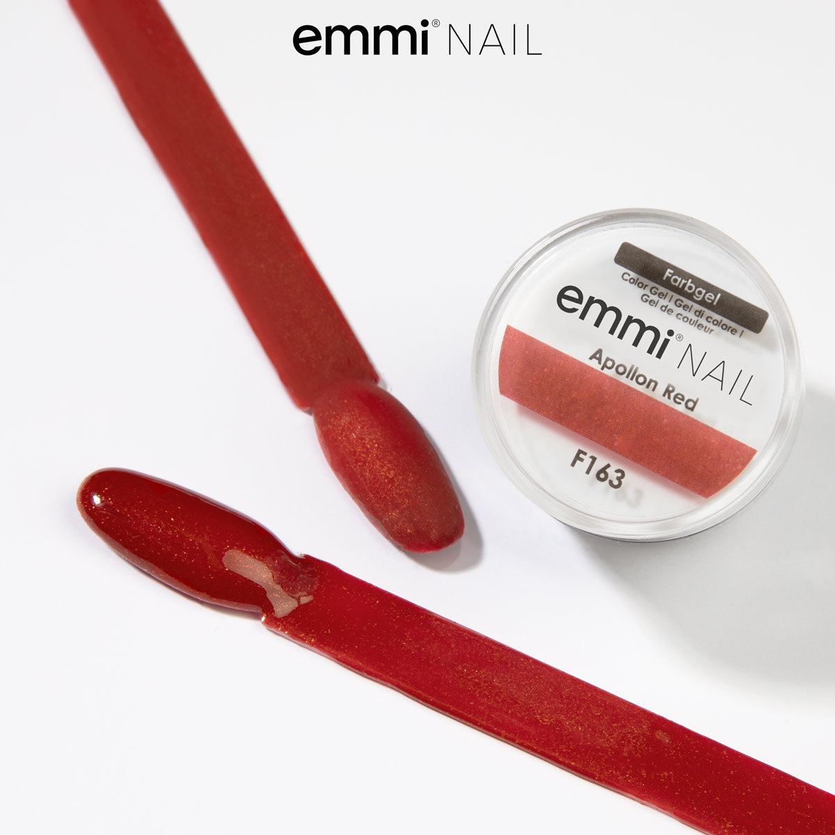Gel de couleur Emmi-Nail Rouge Apollon 5 ml -F163-