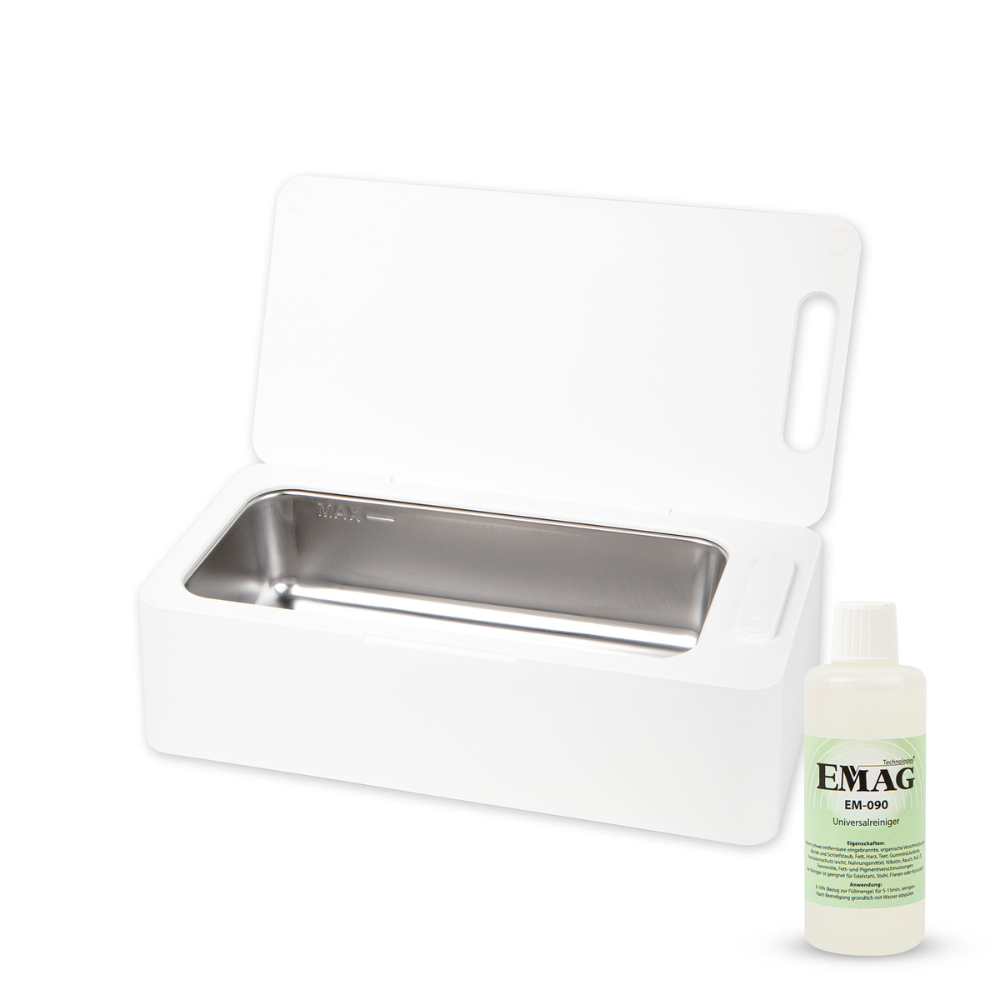 Emmi-03D ultrasonic cleaner with stainless steel tub