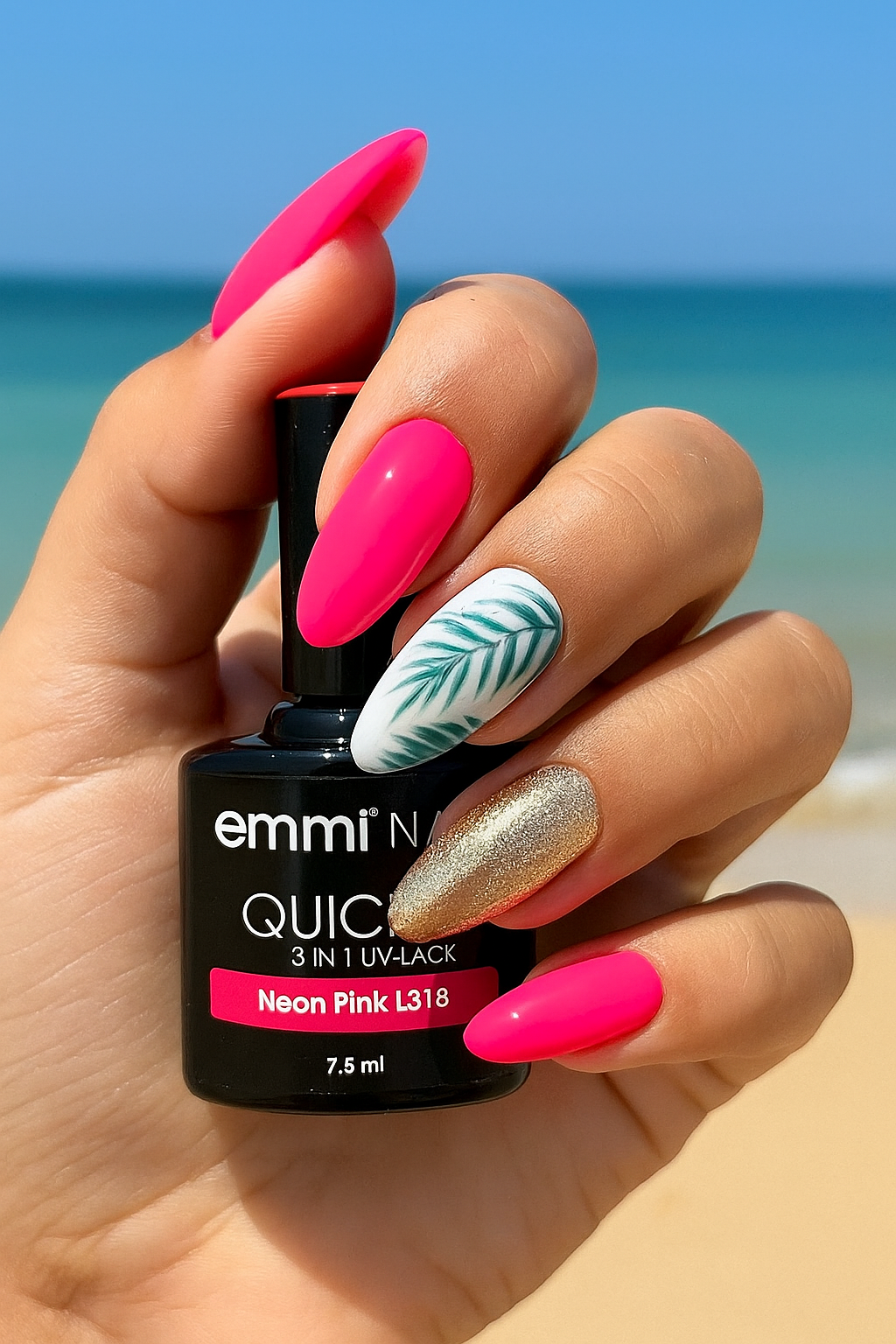 Emmi-Nail Quickie Neon Pink 3in1 -L318-