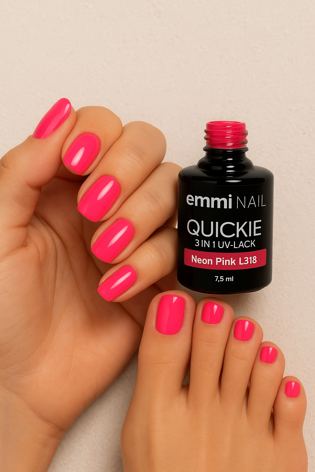 Emmi-Nail Quickie Neon Pink 3in1 -L318-
