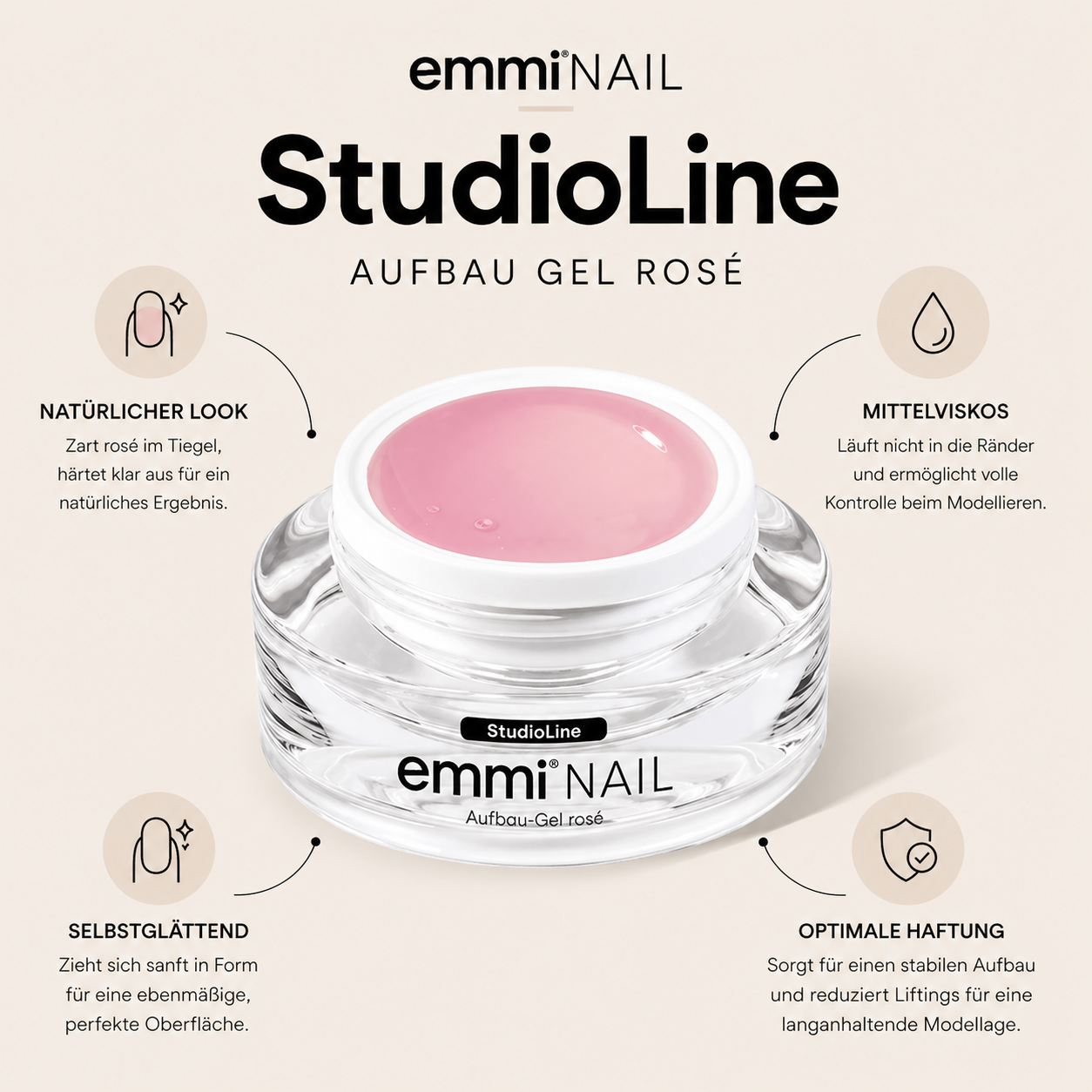 Emmi-Nail Studioline Aufbau-Gel rosé