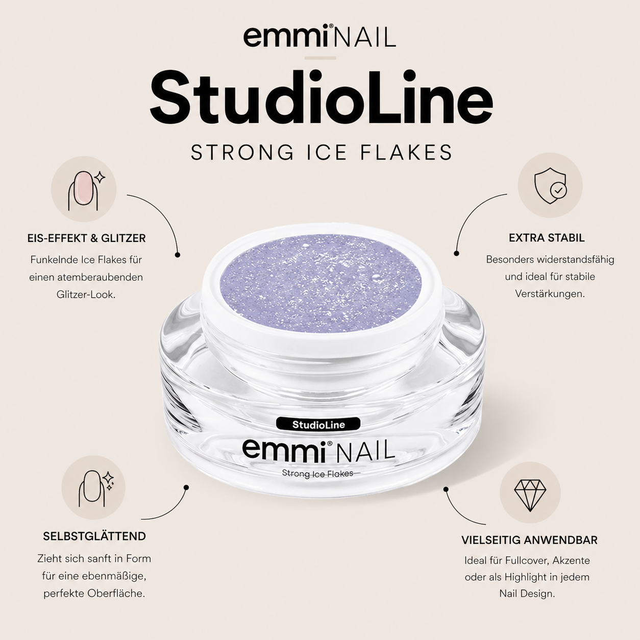 Emmi-Nail Studioline Strong Ice Flakes 15ml