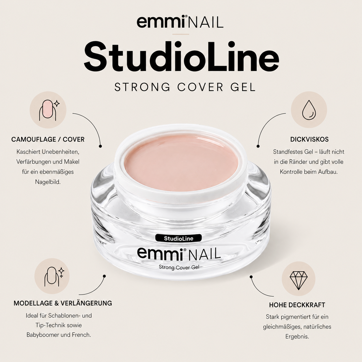 Emmi-Nail Studioline Strong Cover-Gel 1