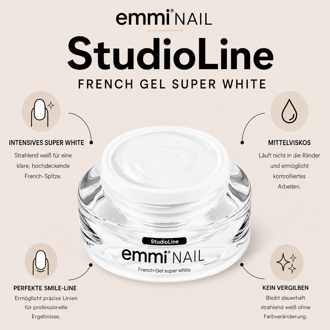 Emmi-Nail Studioline French-Gel super white