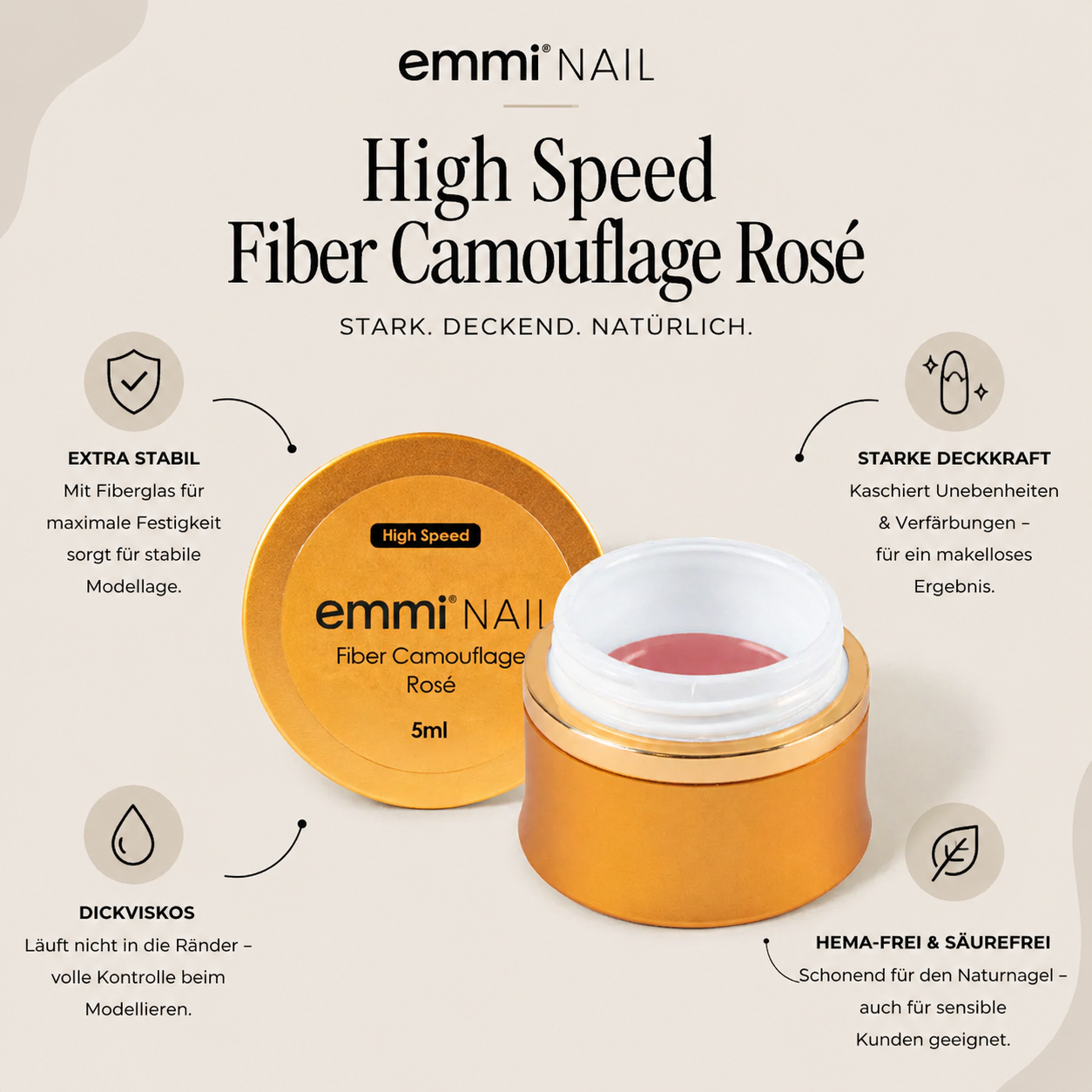 Rose camouflage de fibre haute vitesse