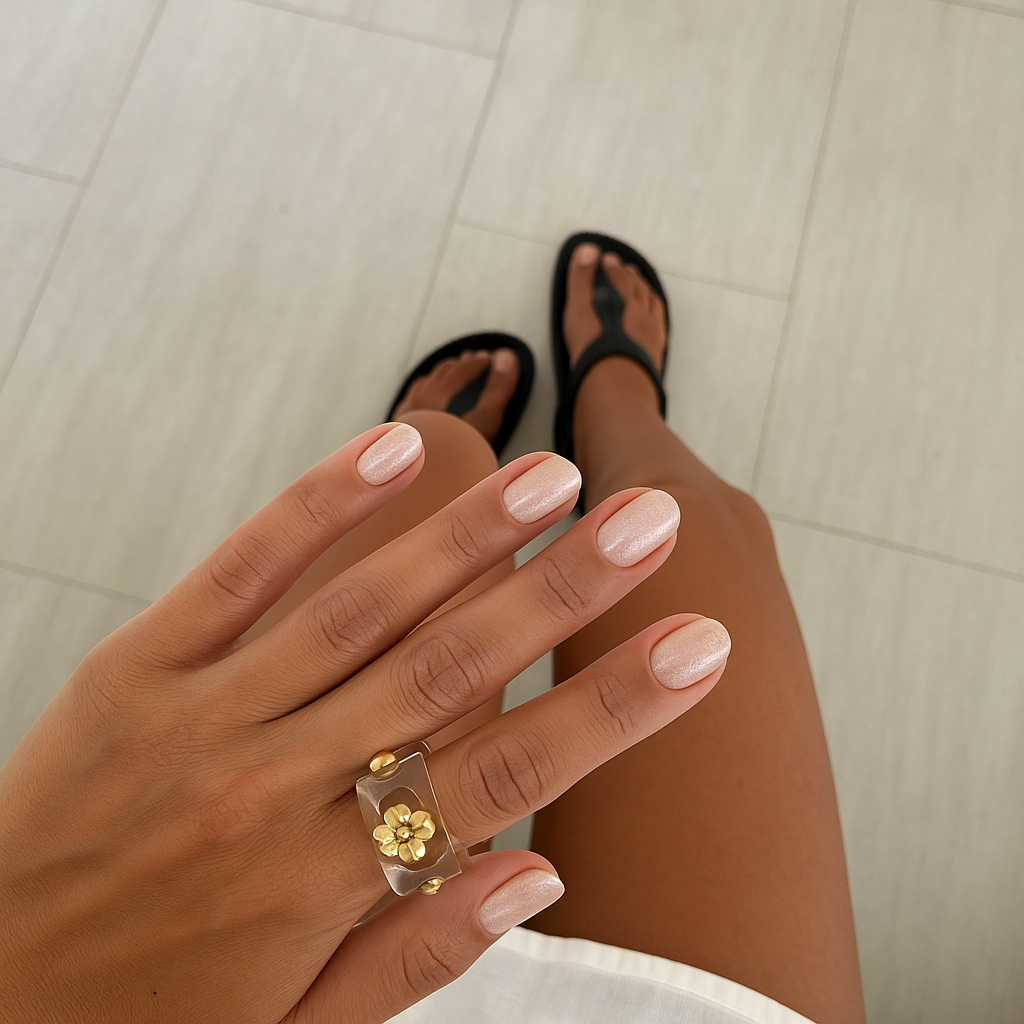 Emmi-Nail Farbgel Nude glimmer 5ml -F019-