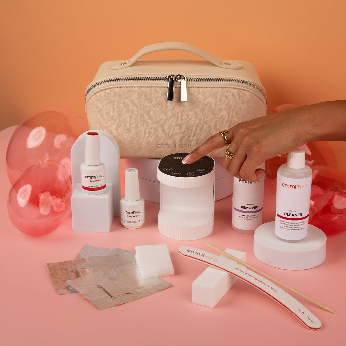 Shine2Go - Shellac travel set with LED lamp