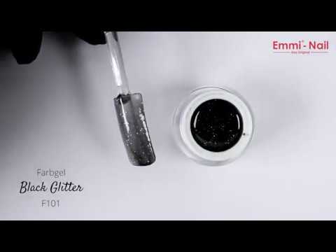 Emmi-Nail Farbgel Black Glitter 5ml -F101-