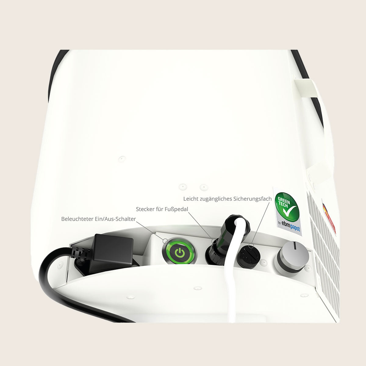 Profi-Staubabsaugung Taifun Pedicure Greentech