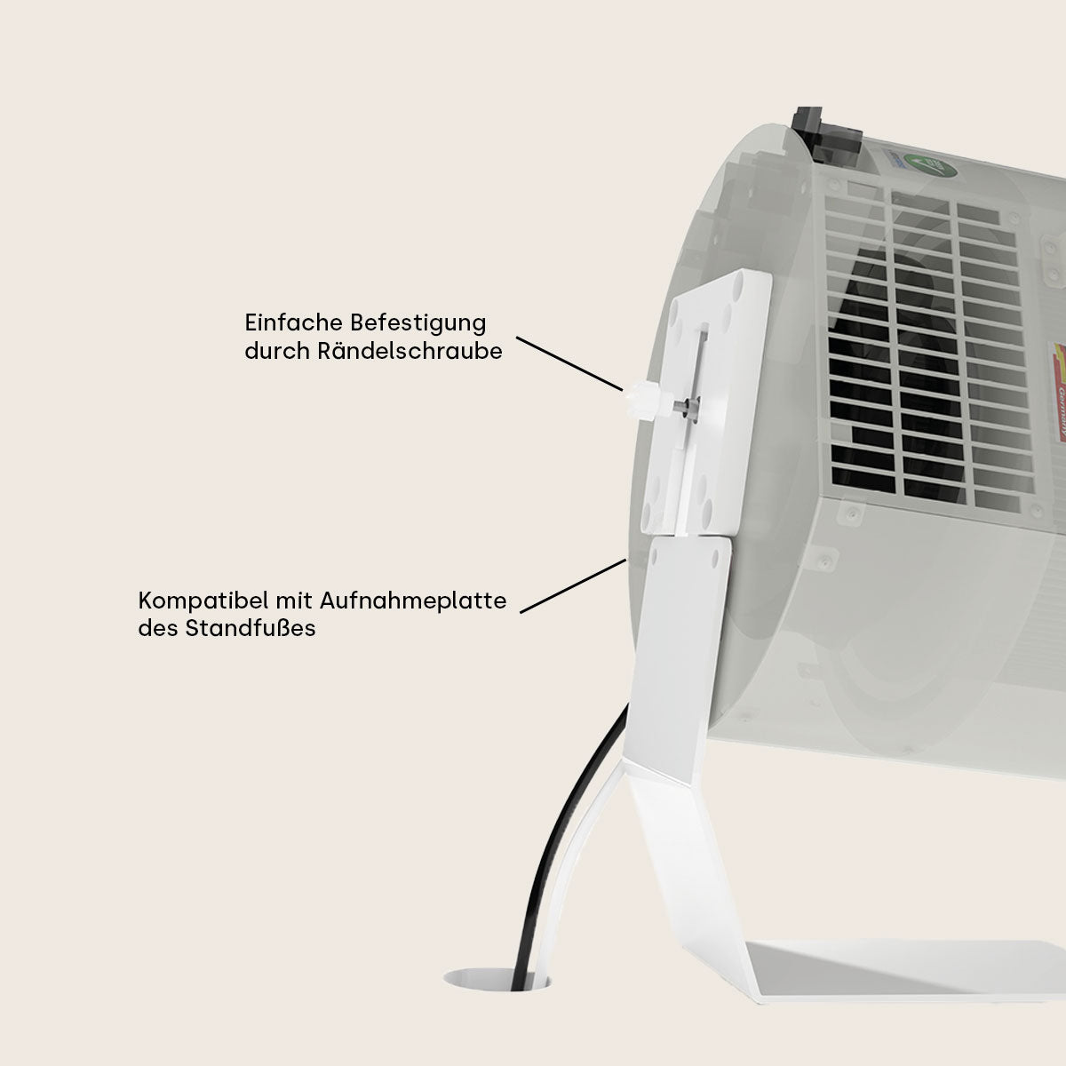 Tischfuß für Staubabsaugung Taifun Pedicure