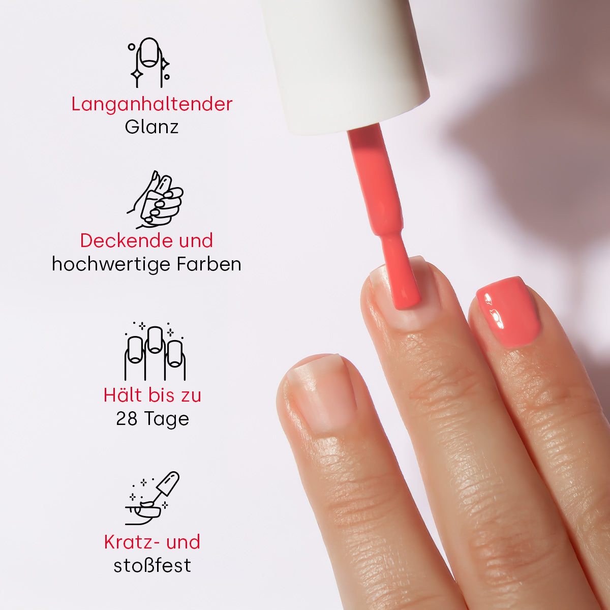 Shellac UV Polish Emmi Red 15ml -L288-