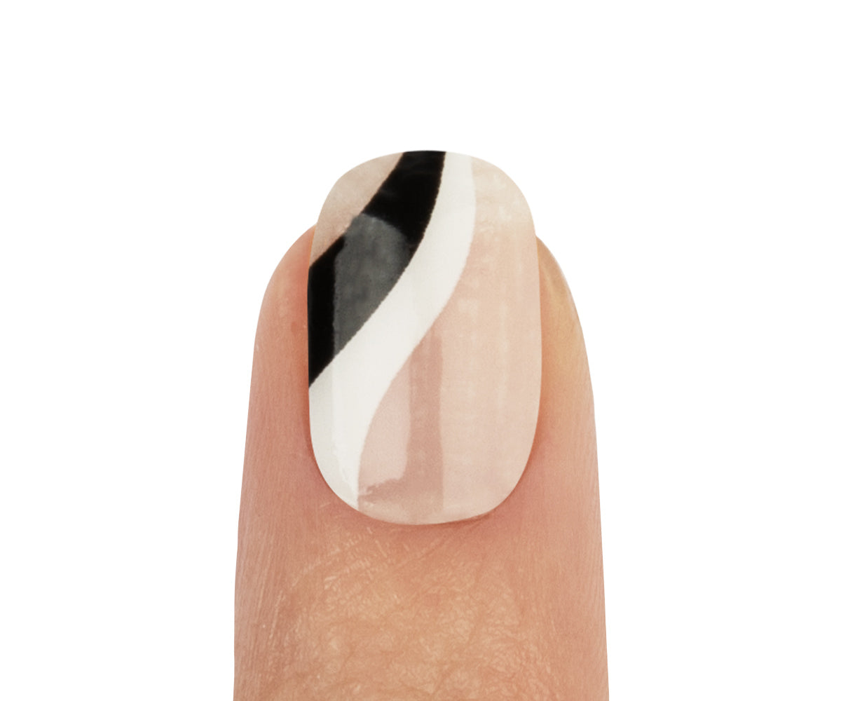 Feuilles à ongles en gel Emmi-Nail Black Waves 20 pièces.
