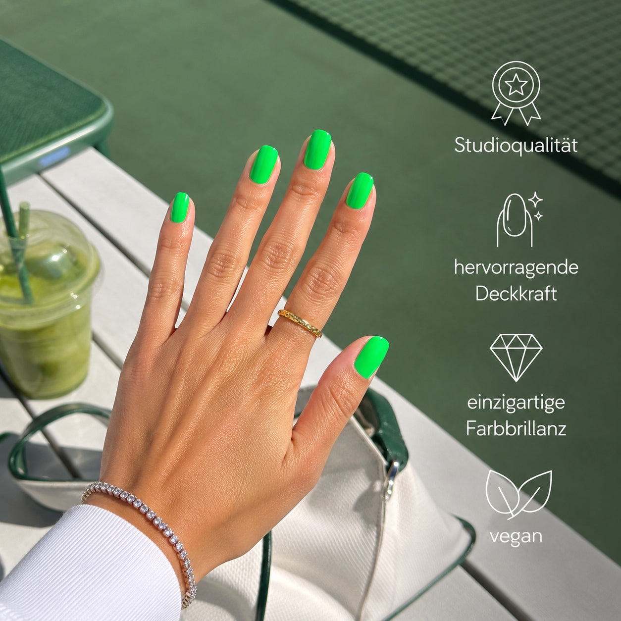 Gel de couleur pour ongles Emmi-Nail Vert fluo 5 ml -F334-