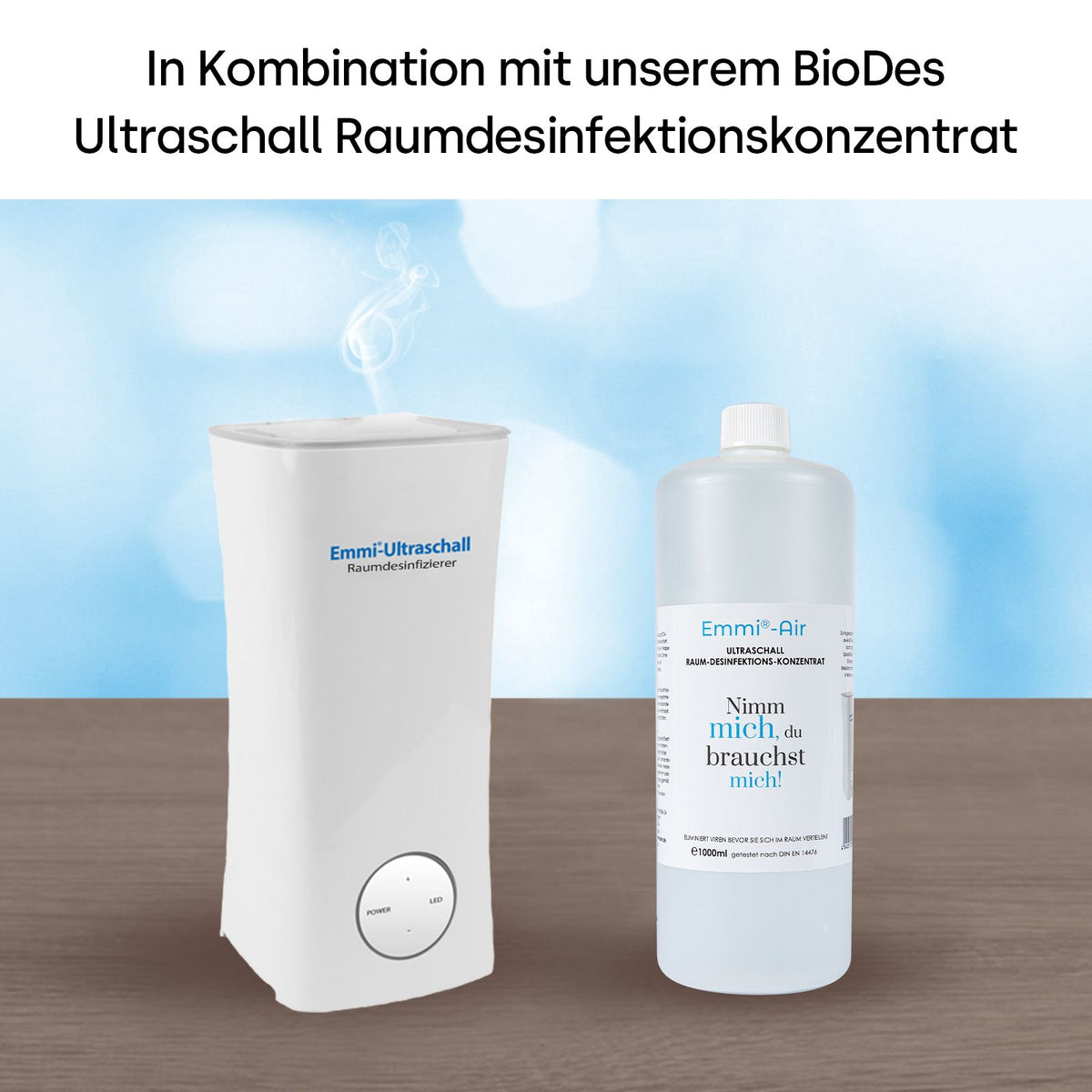 Luftbefeuchter (mit Desinfektionskonzentrat)