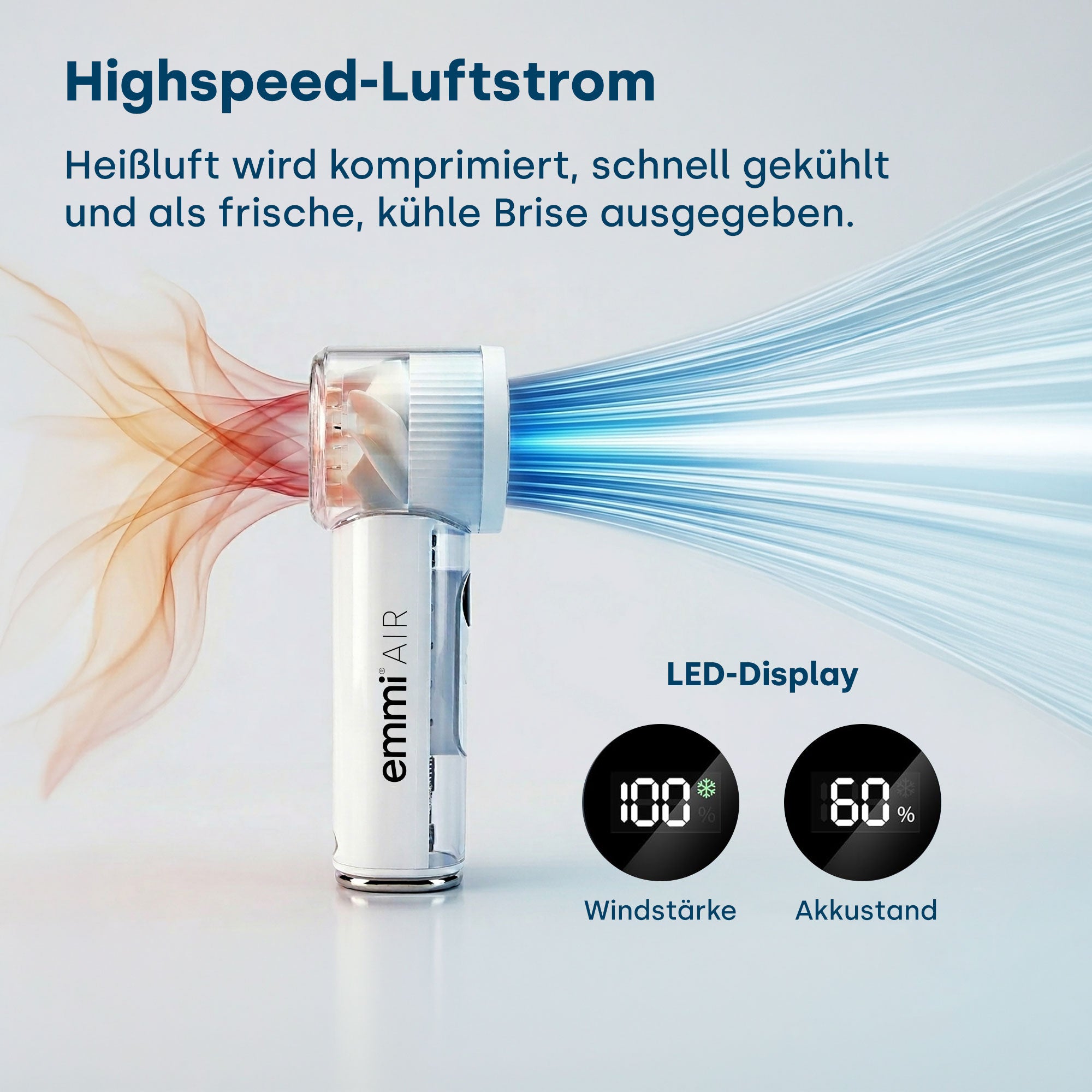 Mini-ventilateur Emmi-Air avec fonction rafraîchissante