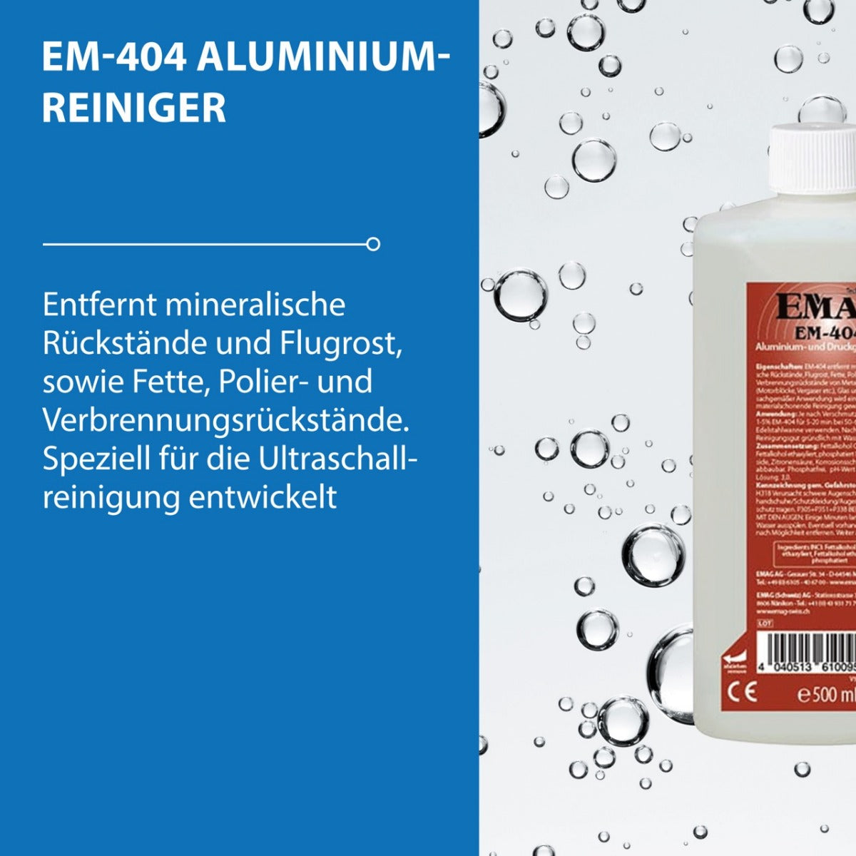 EM-404 500ml Aluminium- und Druckgussreiniger / Edelmetallreiniger