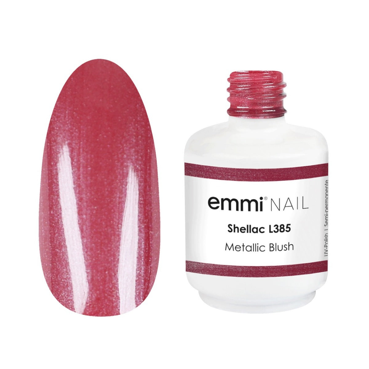 Shellac UV Polish Metallic Blush 15ml -L385-