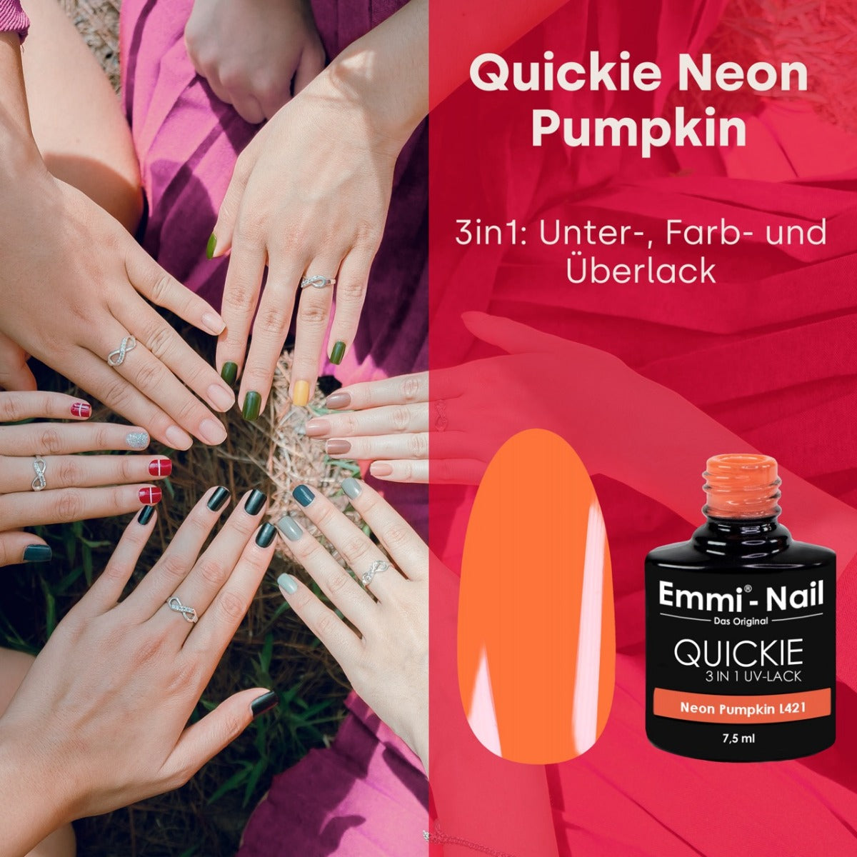 Emmi-Nail Quickie Neon Pumpkin 3in1 -L421-