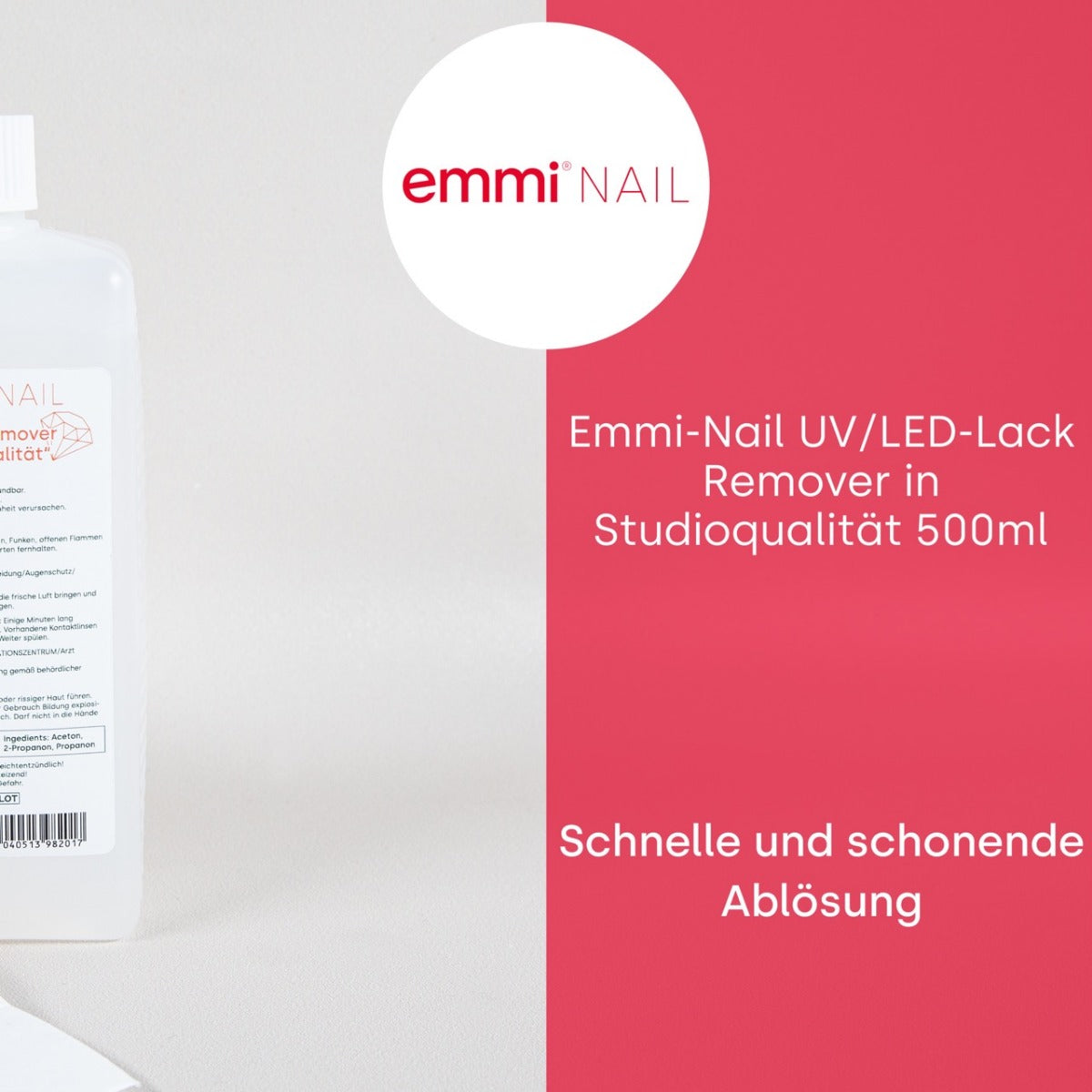 Dissolvant pour vernis Shellac / UV *qualité studio* 500 ml