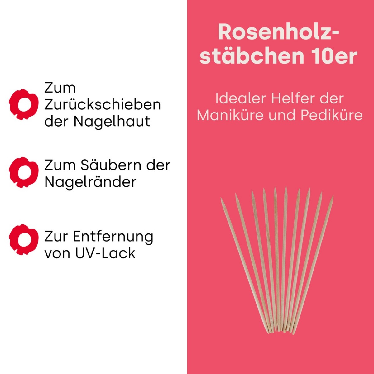 Rosenholzstäbchen 10er Pack