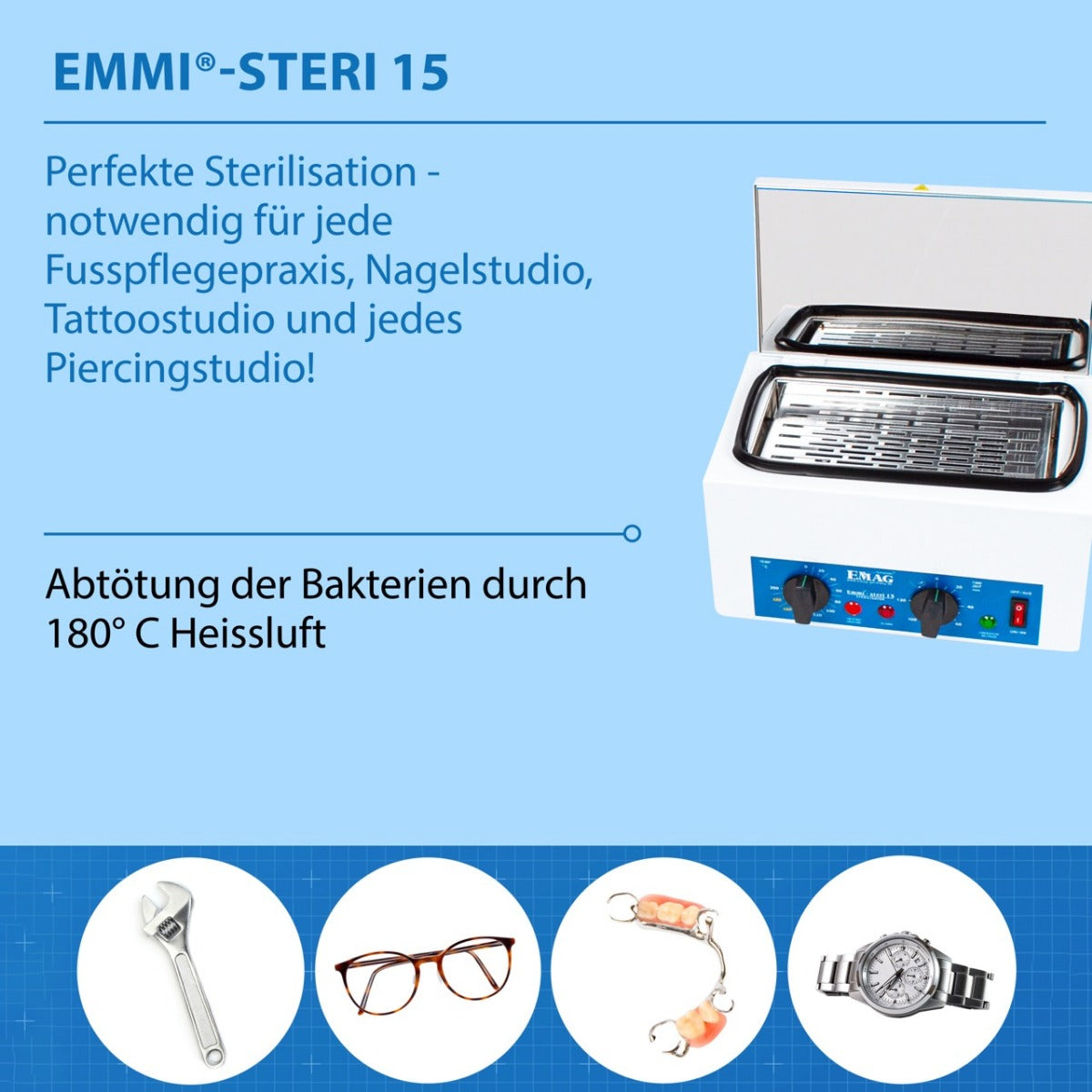 Hot air sterilizer Emmi-Steri 15
