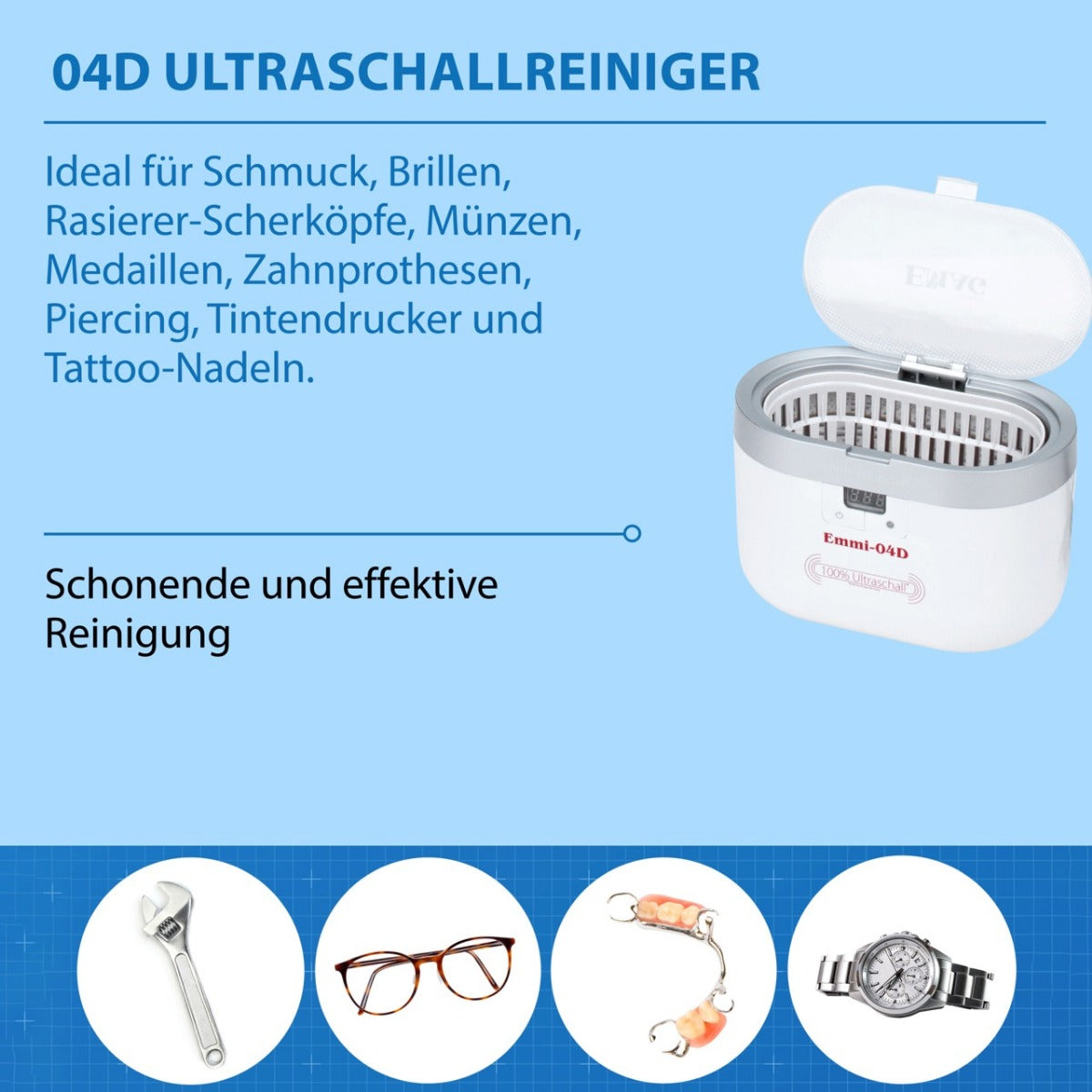Ultraschallreiniger 0,6L Emmi-04D
