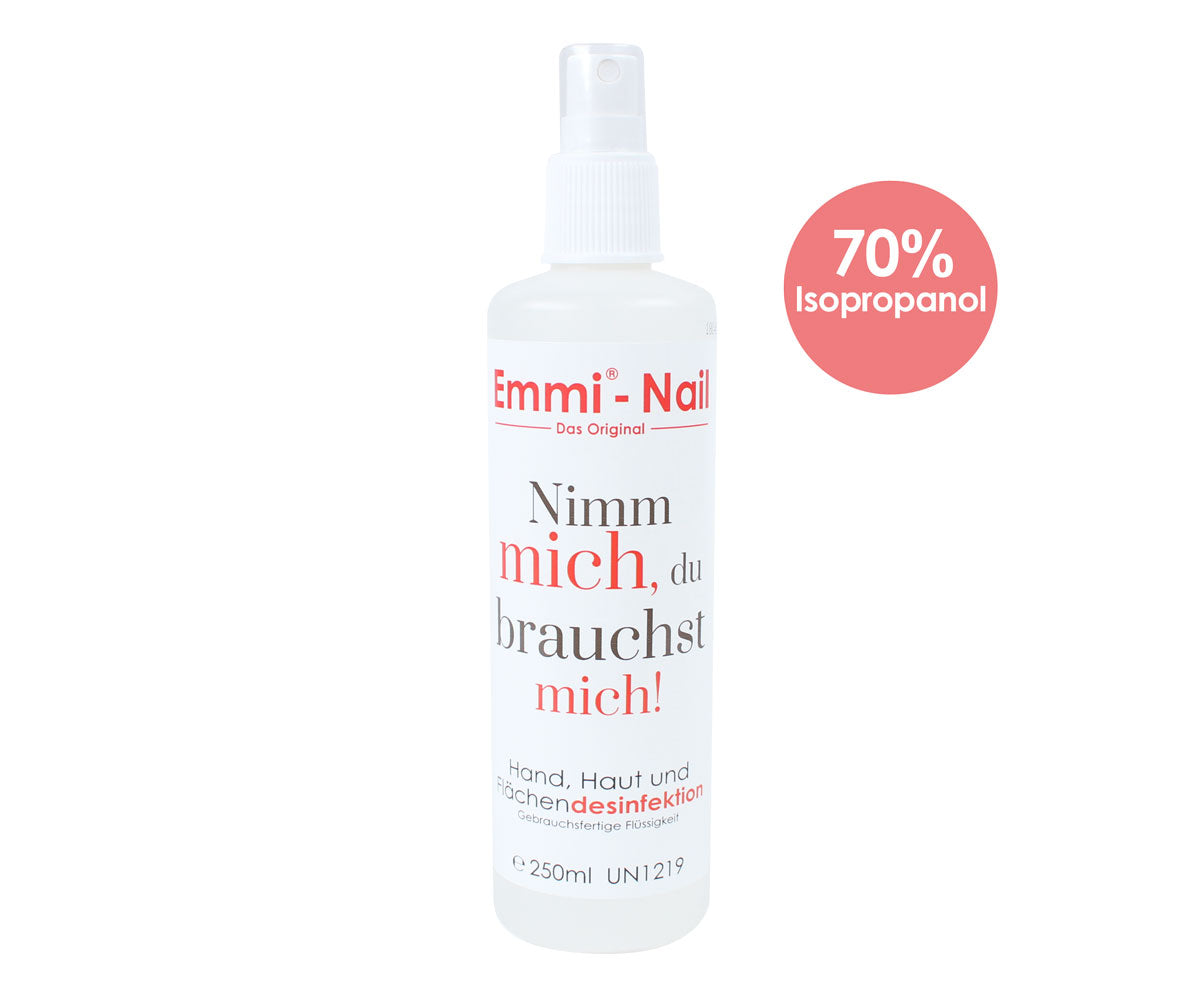 Handdesinfektion, Hautdesinfektion und Flächen Desinfektion 250ml - Emmi-Nail