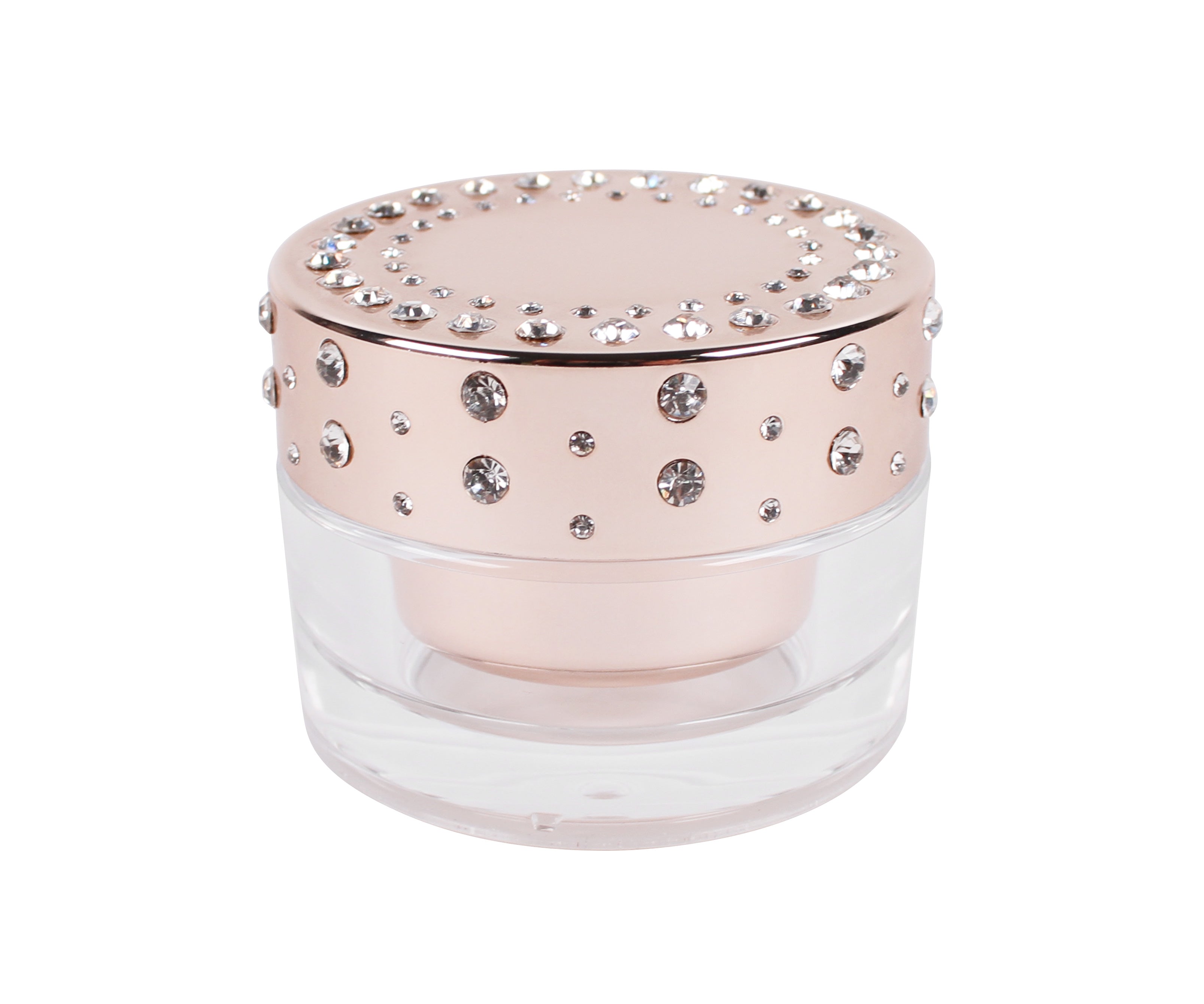 Tiegel 30ml mit Strass Rosegold