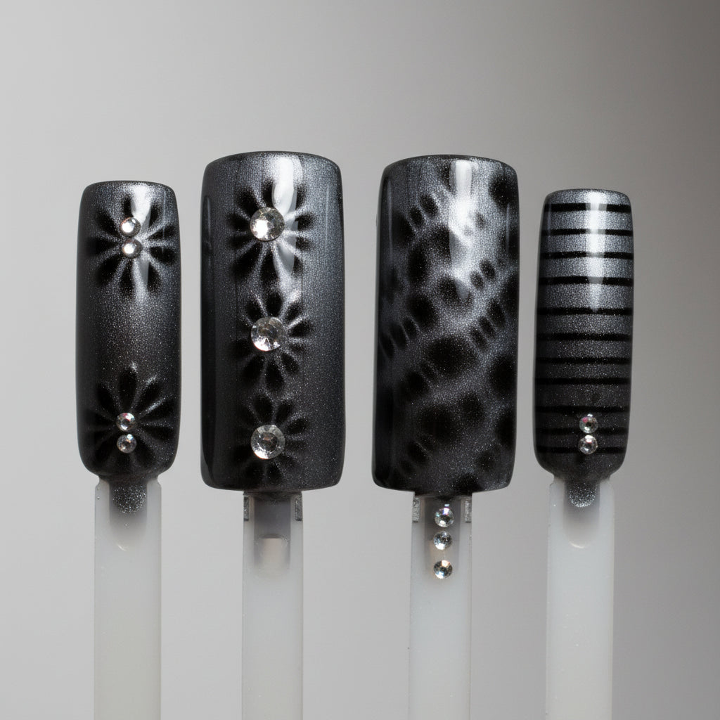 Emmi-Nail Cat-Eye Magnet Pen - Flower & Stripes