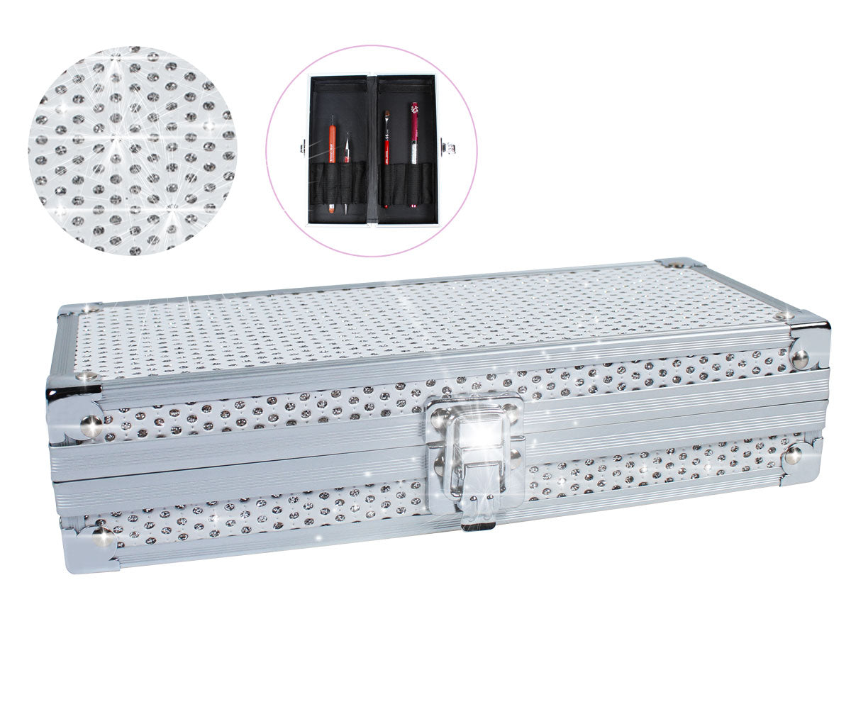 Emmi-Nail brush box white/silver