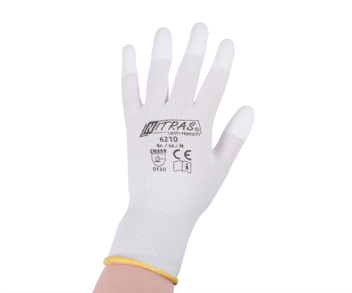 Nylonhandschuh Weiß Gr. M, 1 Paar
