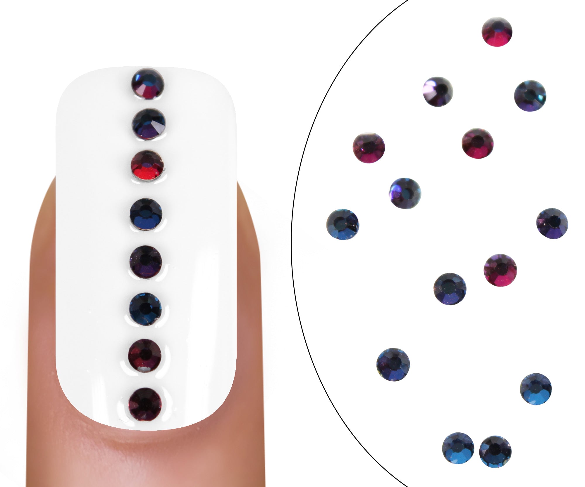 Emmi-Nail Strassstein Rainbow Blue-Purple 1440 Stk.