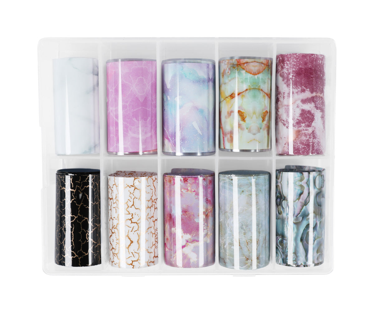 Emmi-Nail Transferfolien Marmor Mix 10er Set