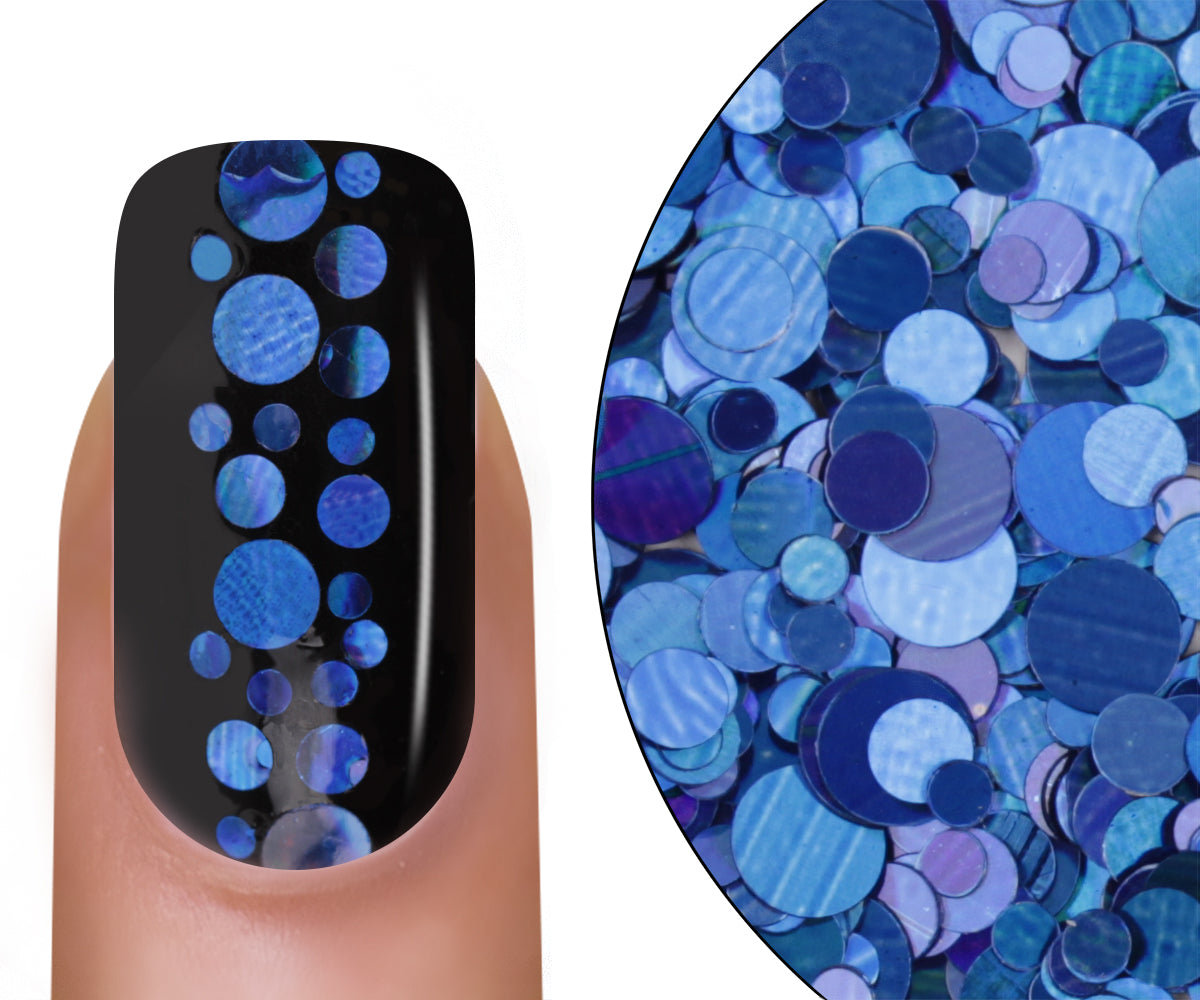 Paillettenmix blau