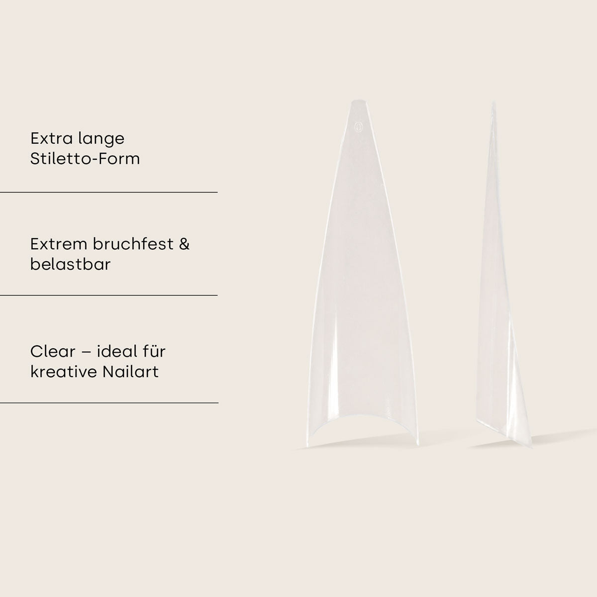 Tipkasten Stiletto "Long" Clear 100St.