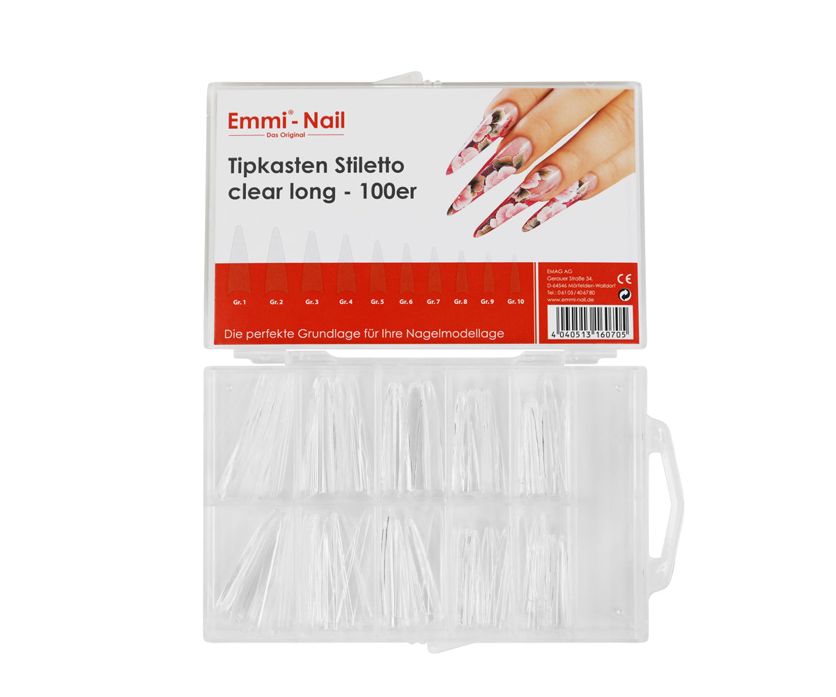 Tipkasten Stiletto "Long" Clear 100St.