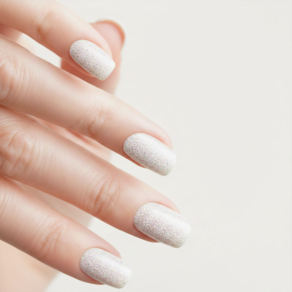 Emmi-Nail Farbgel Milky White Glitter 5ml -F418-