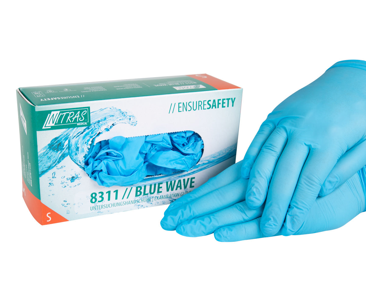 Nitril-Handschuhe Gr. S Blau