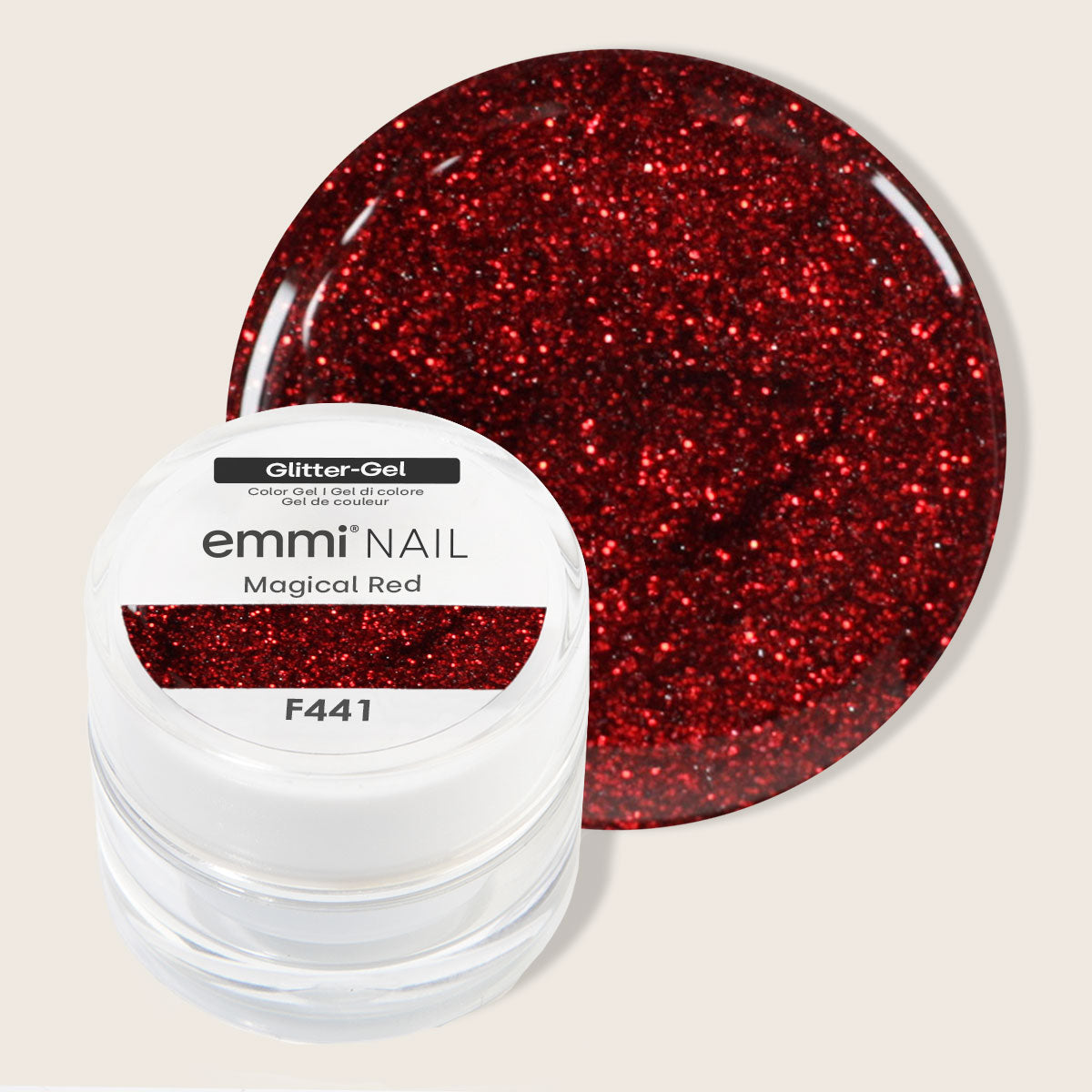 Emmi-Nail Glittergel Magical Red -F441-