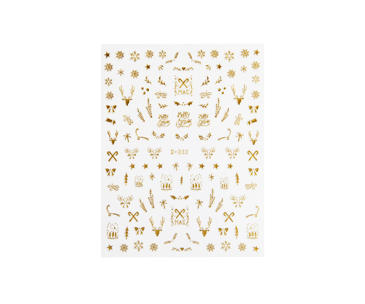 Emmi-Nail 3D Art Nail Sticker Golden Christmas