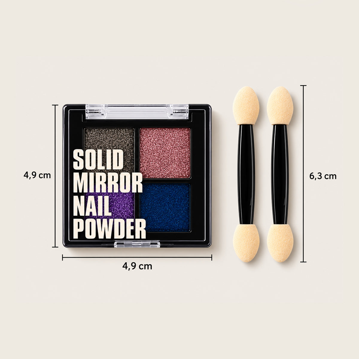 Mirror Chrome Powder Colorful 4er
