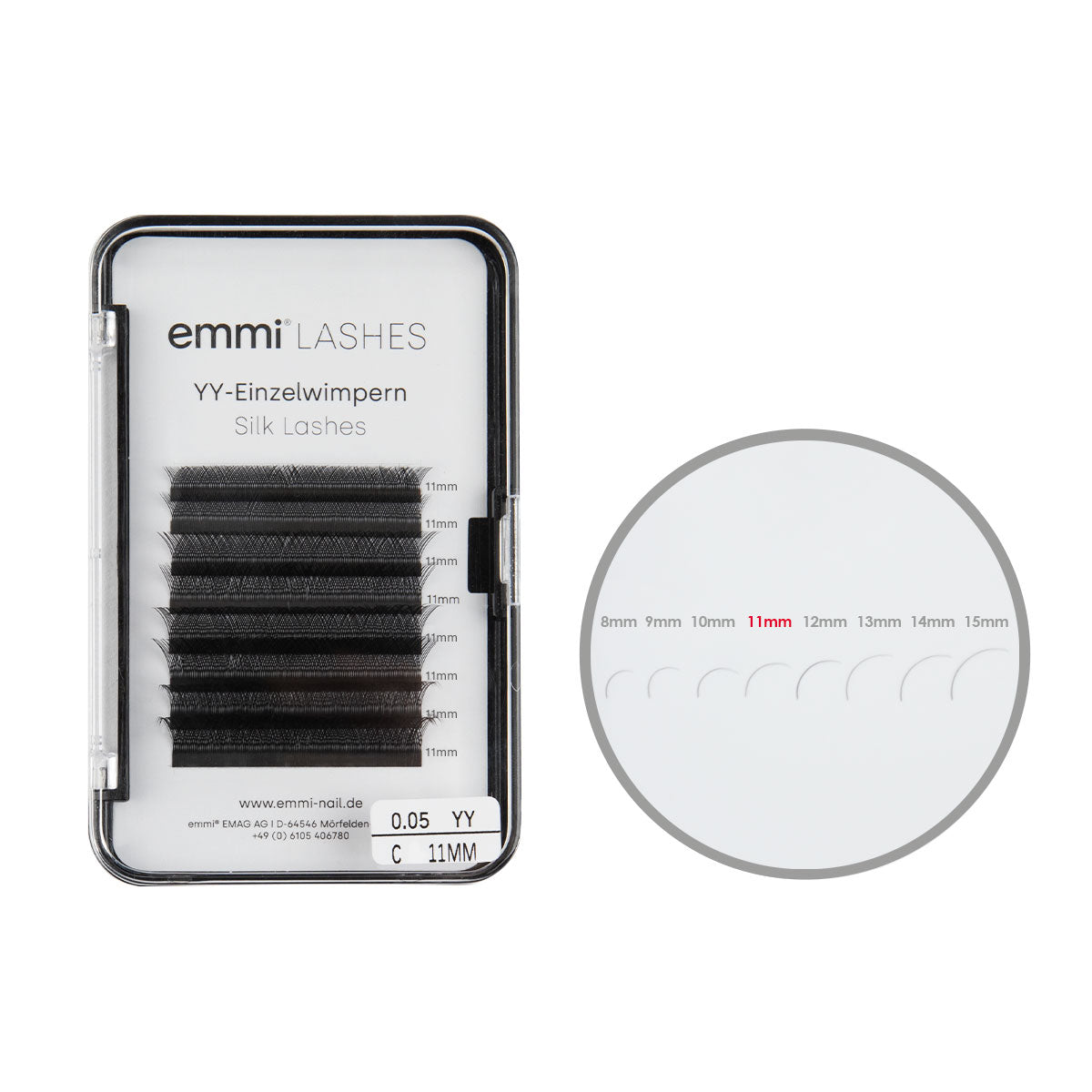 Emmi®-Lashes Silk YY-Lashes Einzelwimpern C-Curl 0,05mm