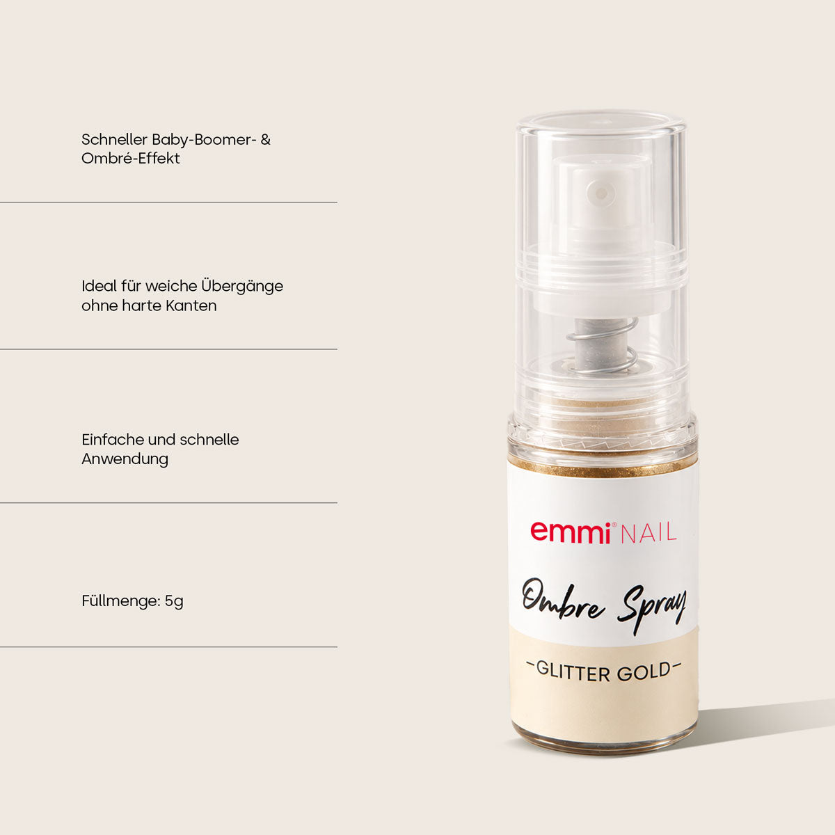 Baby Boomer Ombré Spray glitter gold 5g