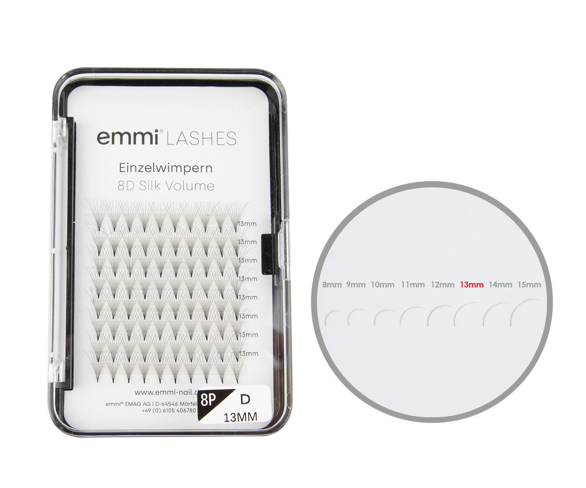 Emmi®-Lashes Silk VOLUME- Lashes Einzelwimpern 13mm 8D 0.05mm